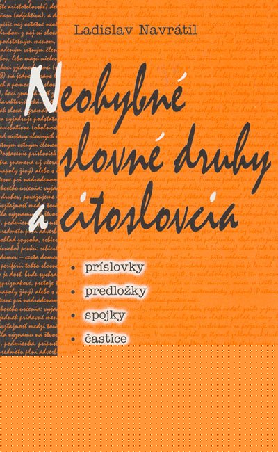 Neohybn� slovn� druhy a citoslovcia